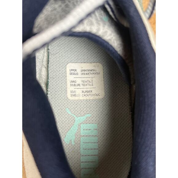 Puma Gray & Teal 8.5 Future Cat Sneakers Women Suede Used - Picture 4 of 8